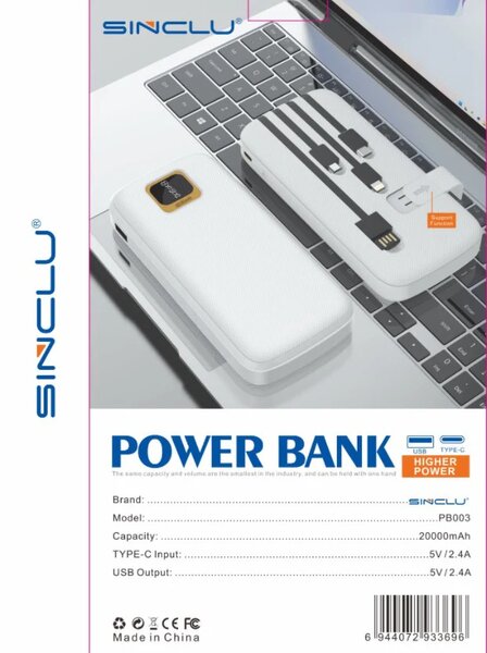 Sinclu PowerBank (org) 20000