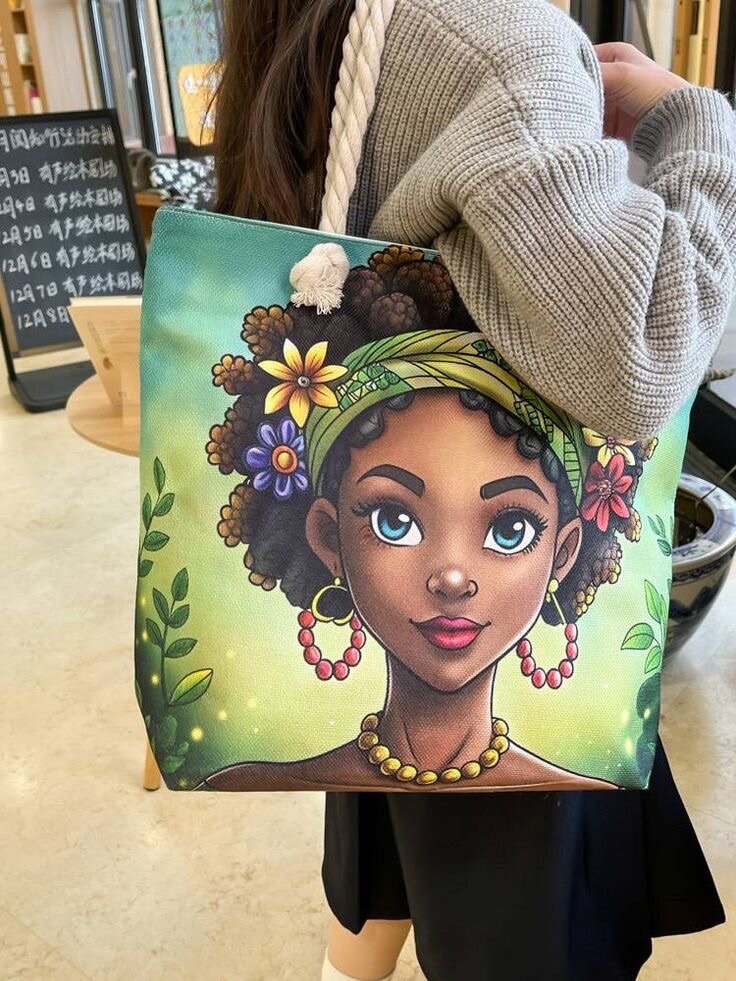 Sac cabas imprimé artistique