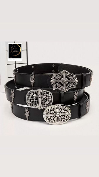 Ceintures en cuir avec boucles