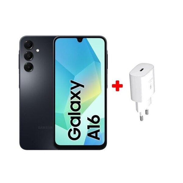 Samsung Galaxy A16 + Chargeur - 4G RAM - ROM 128Go - Noir