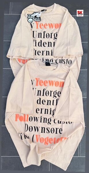 T-shirts avec imprimé lettres