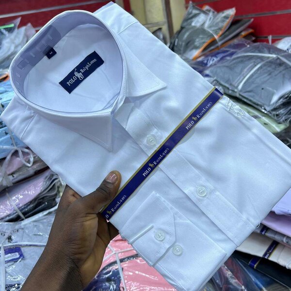 Polo shirts and adidas slides