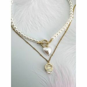 Chaine 2en1 Perles Amour Pierre Cristal Cadeau De Saint-valentin Anniversaire Fête Des Mères