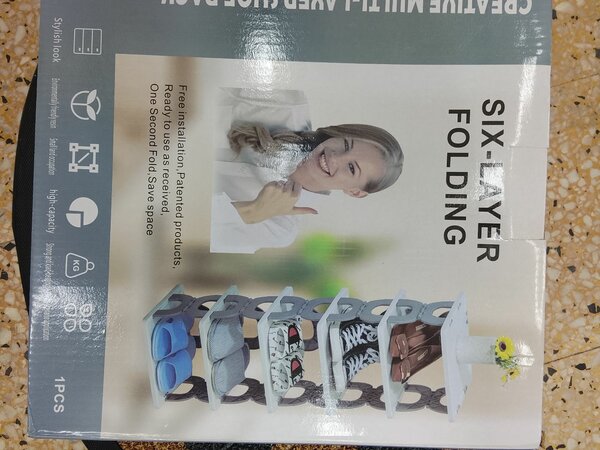 Étagère pliable à six niveaux