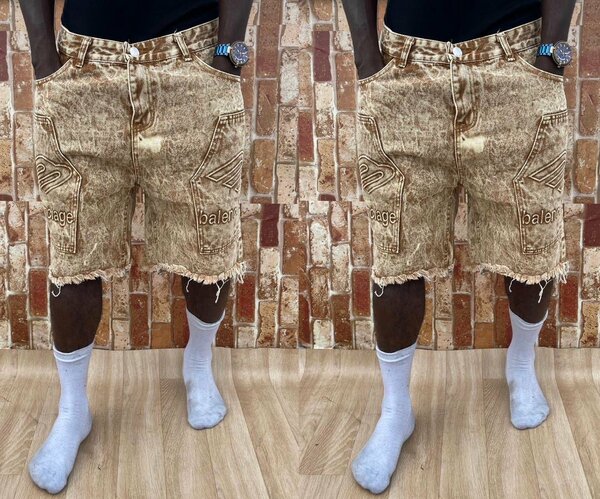 Shorts en denim délavé tendance