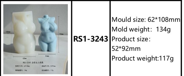 Thick lady with fupa candle mould