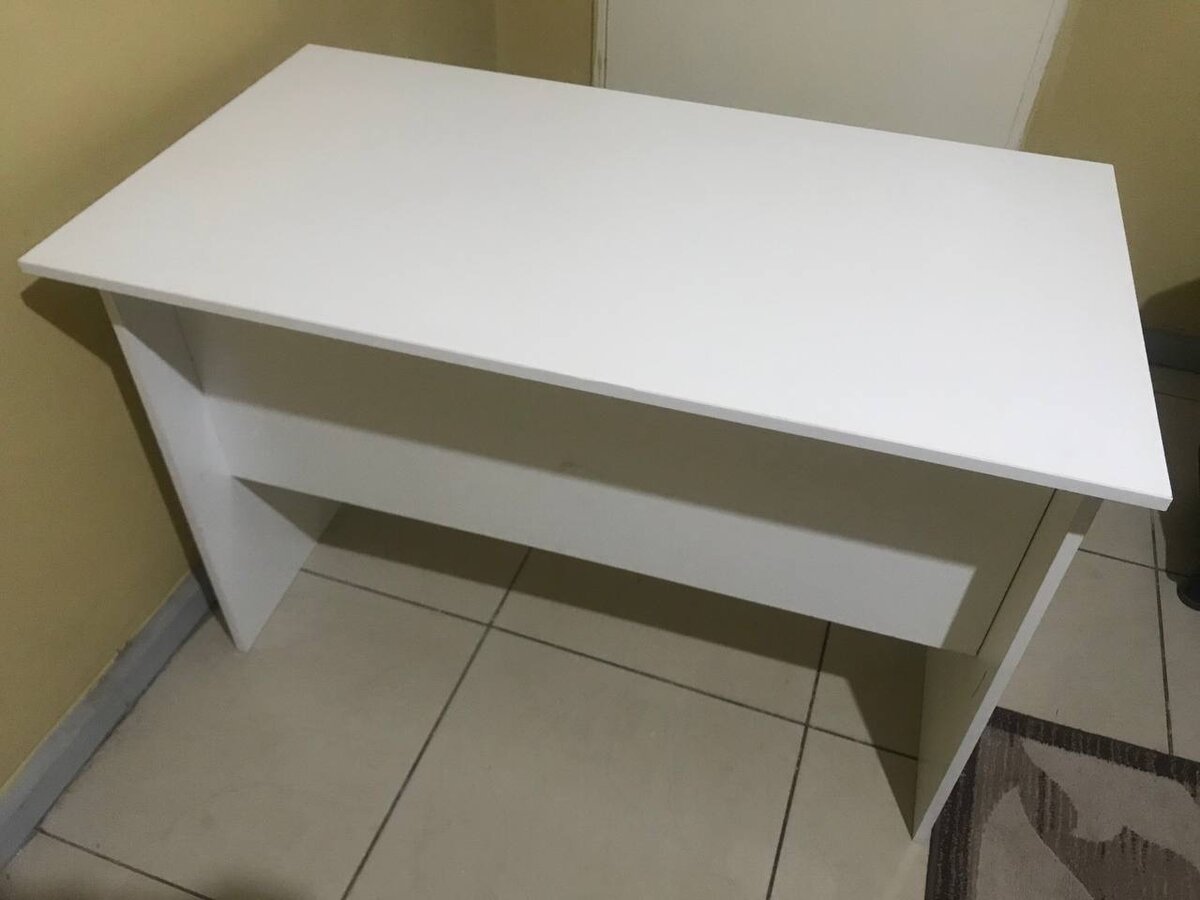 White office desk