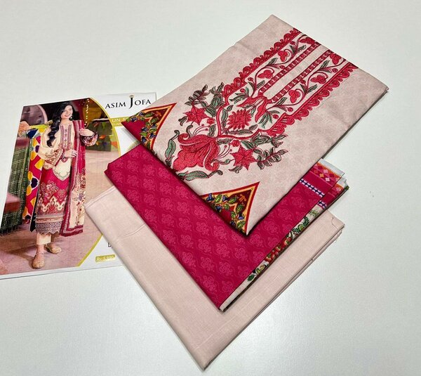 3 pec lawn suit, unstitched suit for women,three pec lawn