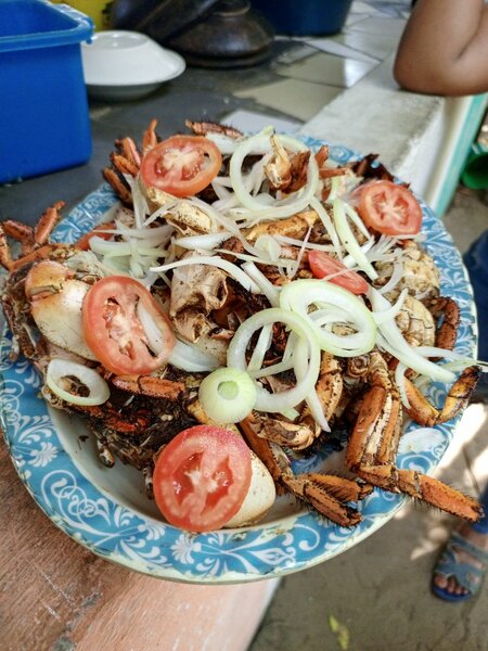 Crabes poilus braisés