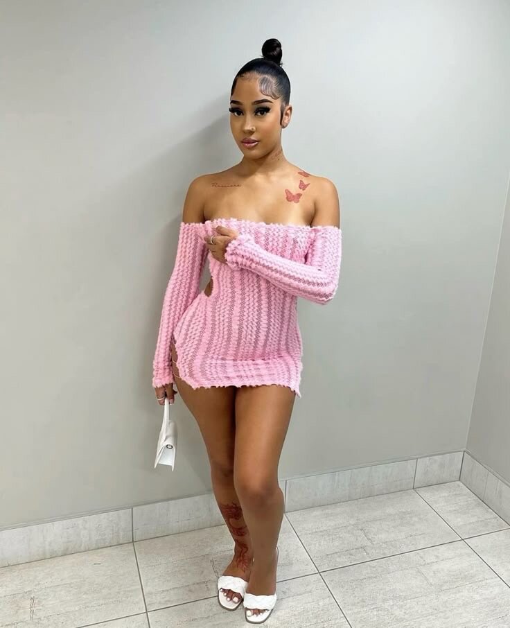 Robe moulante tricotée élégante