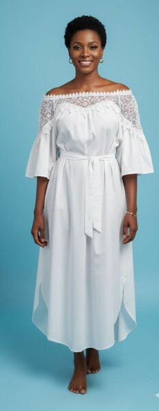 Robe Blanche Épaules Dénudées