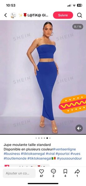 Jupe longue moulante fendue