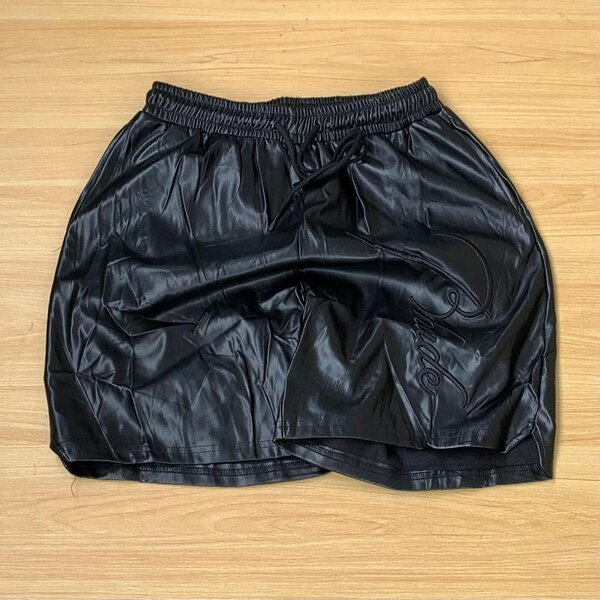 Leather shorts