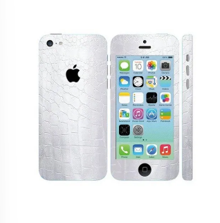 IPHONE 5C Silver Crocodile Leather Texture Mobile Skin