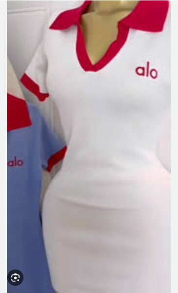 Robe polo ajustée blanche