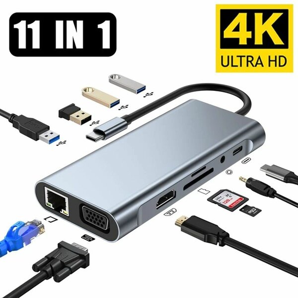Hub 4k USB C 11IN 1