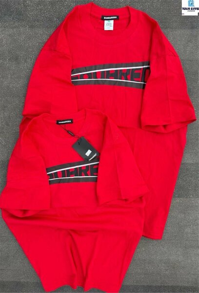 T-shirt rouge unisexe tendance