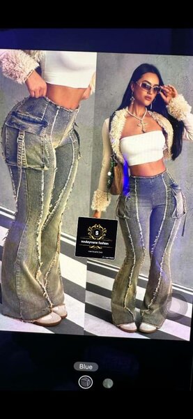 Jean évasé déchiré tendance