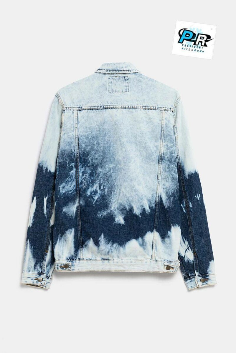 Veste en jean délavée tendance