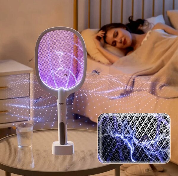 Raquette anti-moustique électrique
