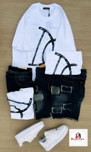 Ensemble T-shirt et Jean Noir