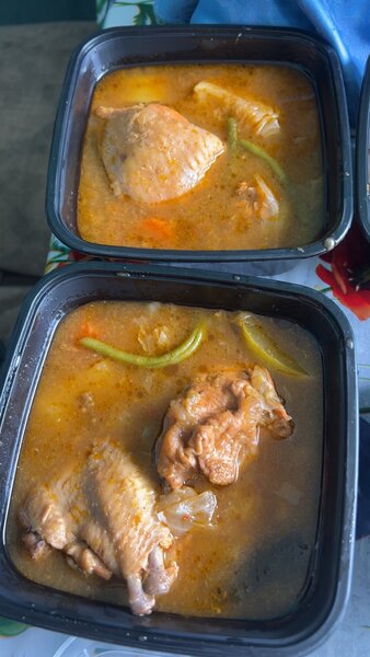 Sauce légumes au poulet +riz