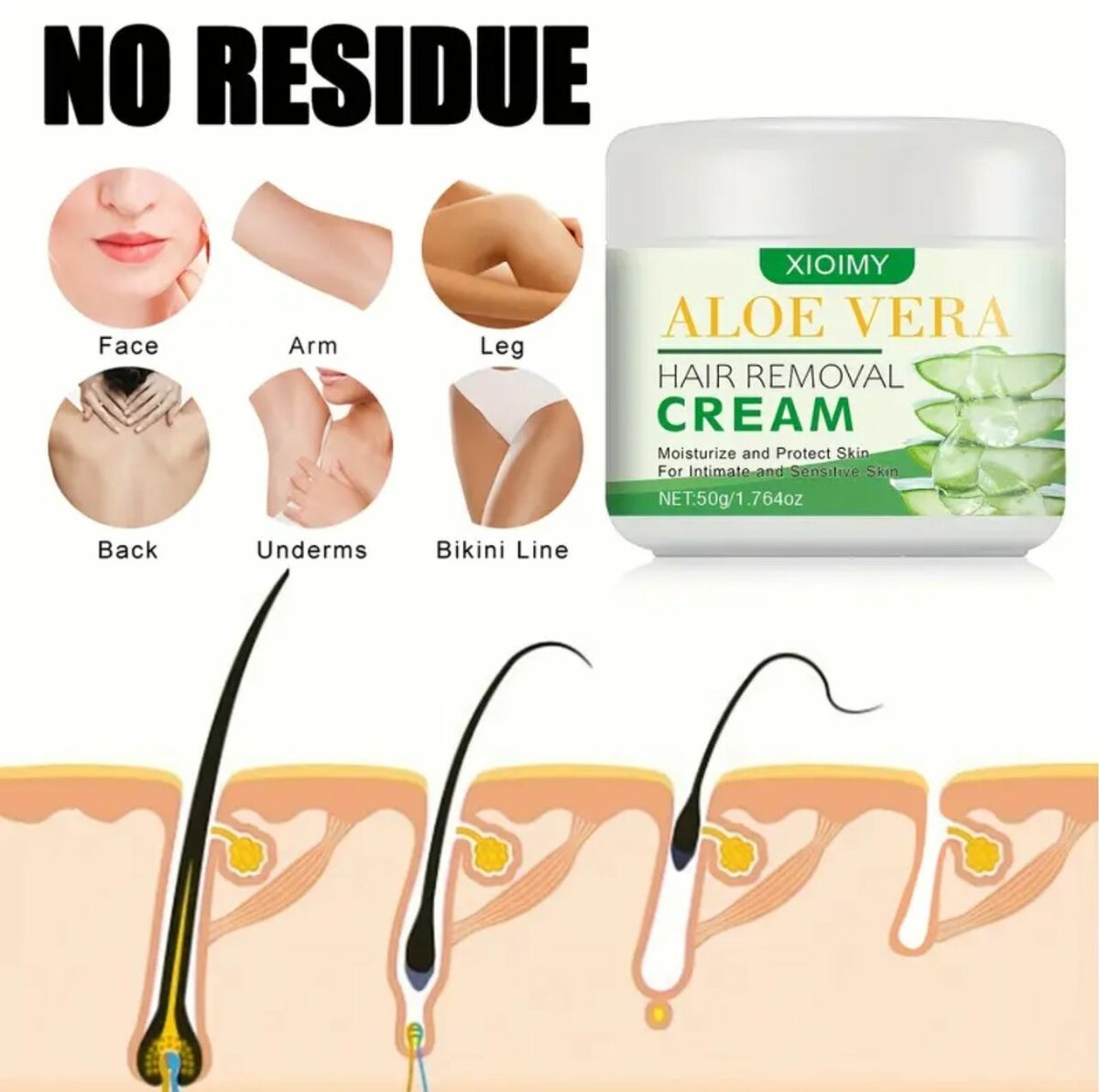 Crème d'épilation Aloe Vera