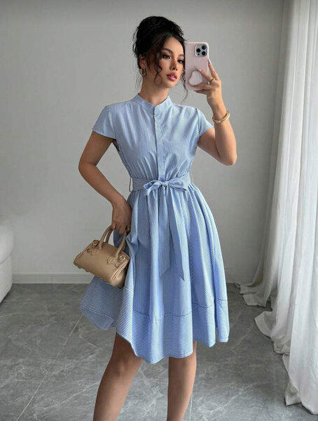 Robe décontractée à rayures