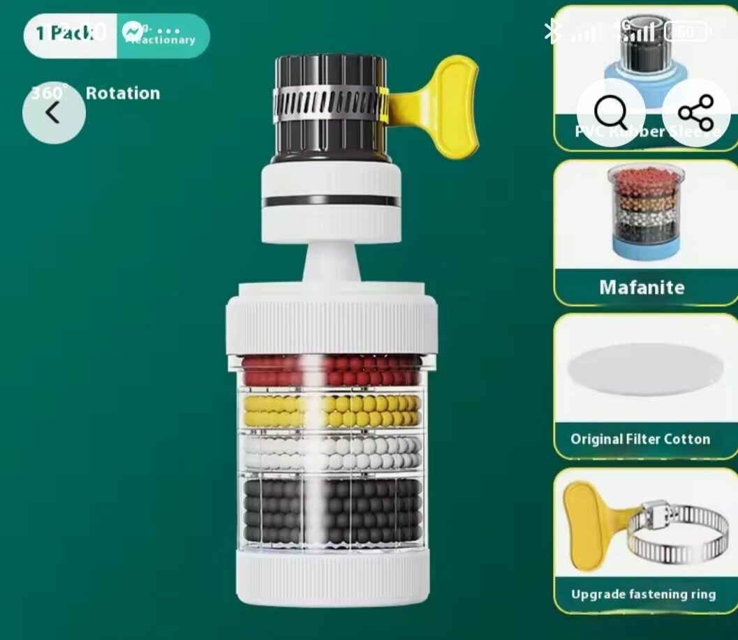 Filtre d'eau robinet 360°