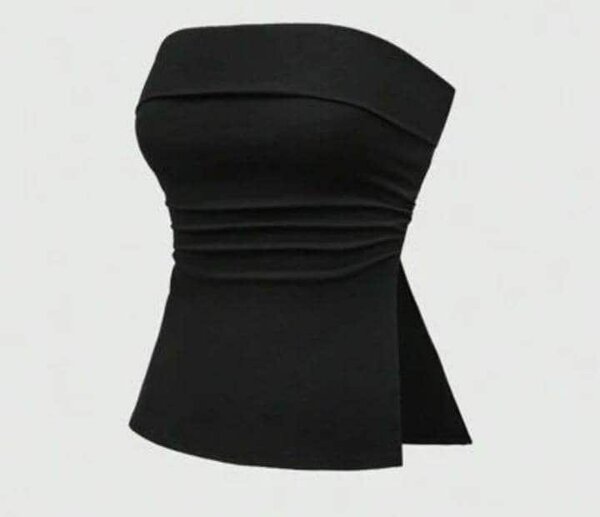 Top bustier noir élégant