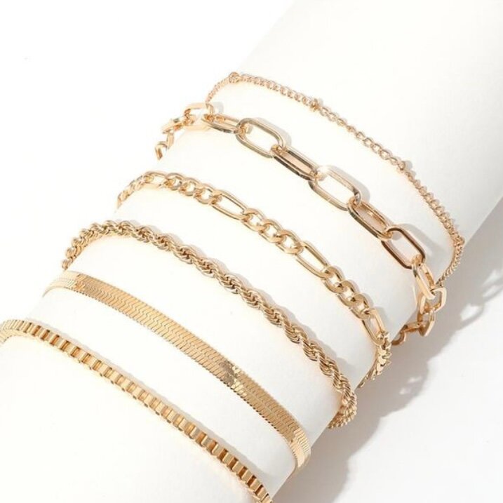 Bracelet doré Élégant Femme