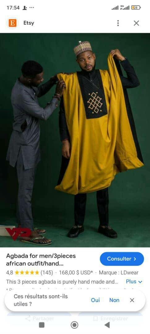 Agbada Africain pour Hommes