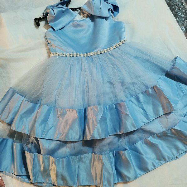 Robe princesse bleu pour petite fille