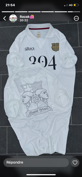 Maillot blanc football personnalisé