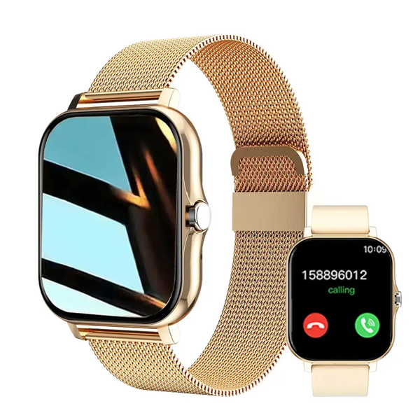 Montre Connectée Dorée Élégante