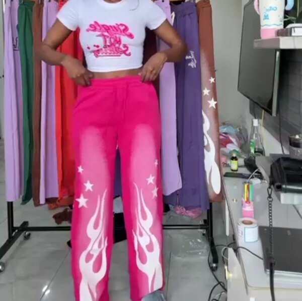 Pantalon streetwear à motifs