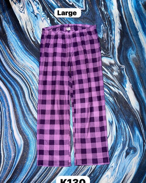 Women's cozy checkered pajama pants