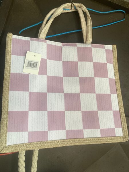 Sac cabas à carreaux