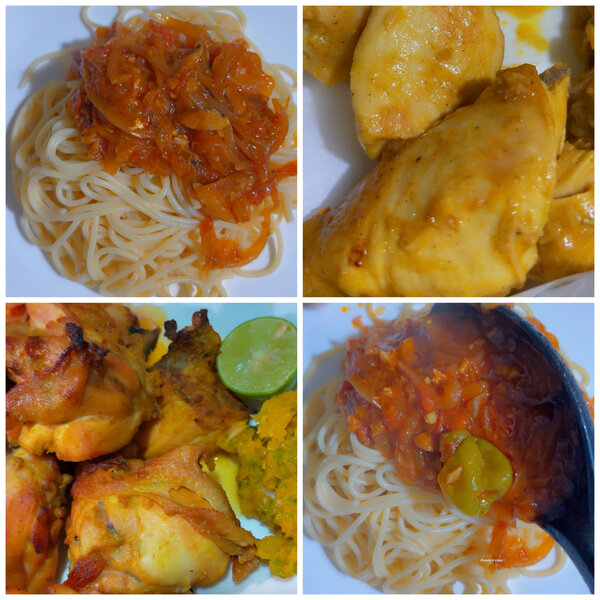 Spaghetti ivoire au poulet