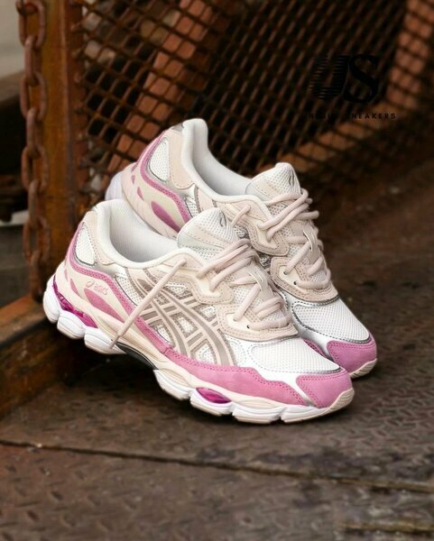 Baskets Asics blanc/rose femme