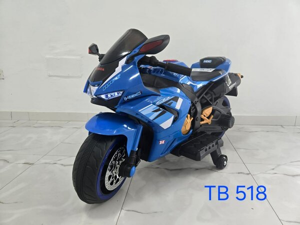 Moto électrique enfant bleue