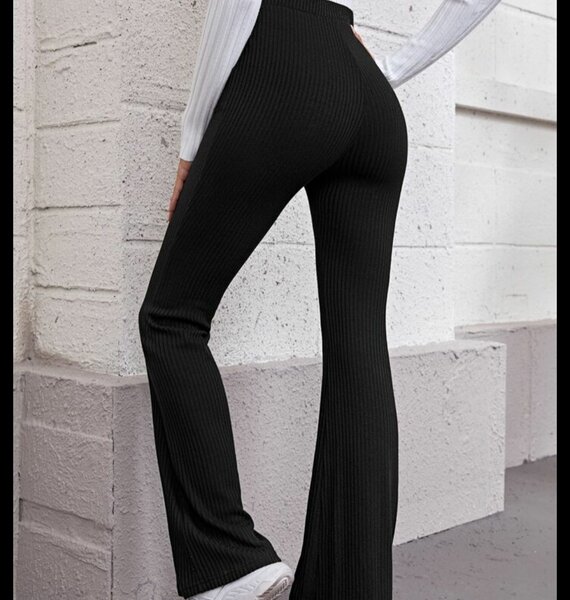 Pantalon Flare Noir Femme