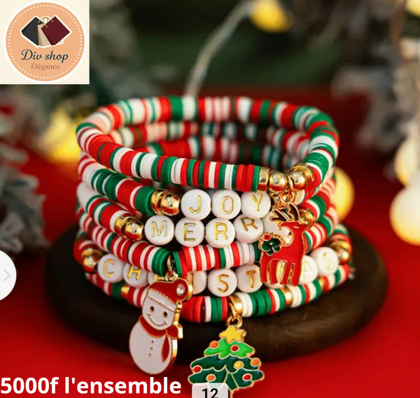 Bracelets de Noël colorés