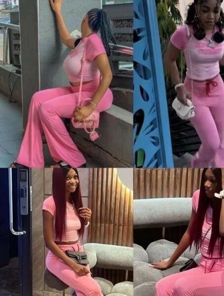 Ensemble loungewear rose femme