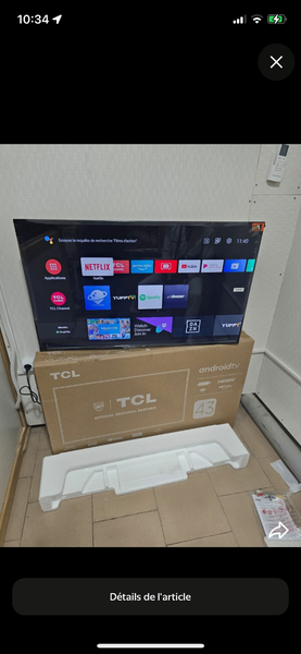 Smart TV Android TCL 43 pouces