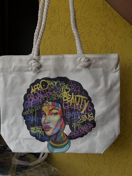 Sac fourre-tout en toile artistique