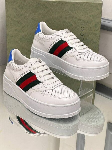 Baskets mode blanches Gucci