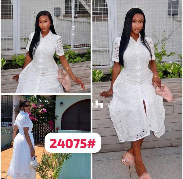 Robe blanche en dentelle