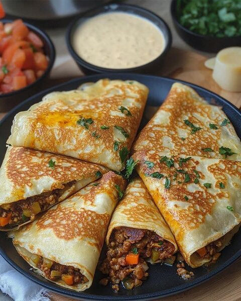 Crêpes salées garnies