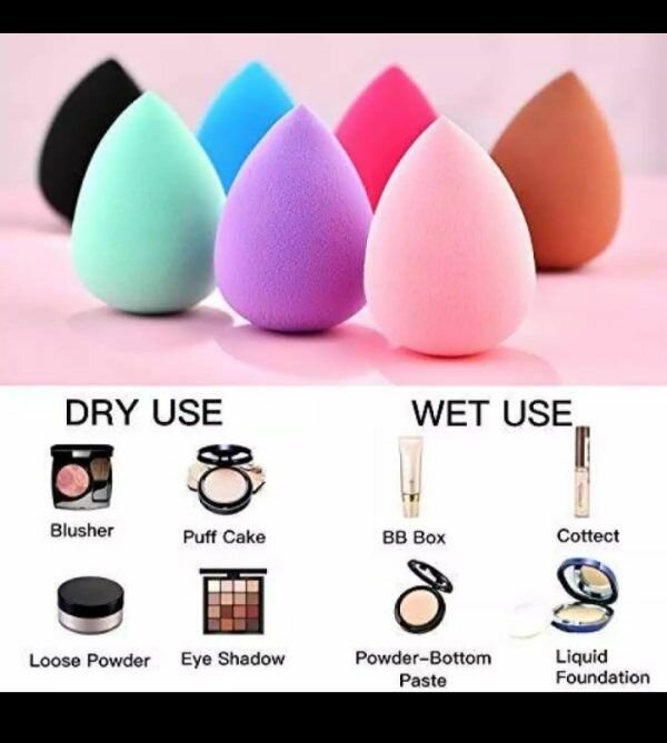 Pearlin Makeup Sponges Pack Of 6 Beauty Blending Sponges